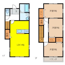 Osuga　BASE　－slow－Aの物件間取画像